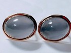 18k Chalcedony Earrings With Clip Protectors, Nice Design 8.28 Gr Spring Clips  — photo 7