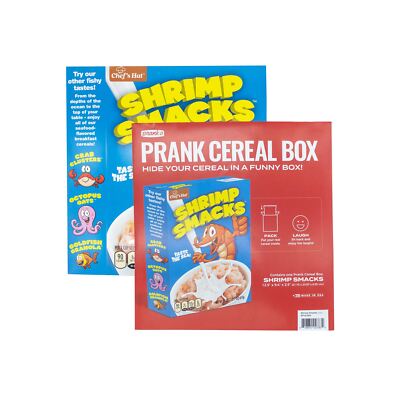 Shrimp Smacks Prank Cereal Box Fake Packaging Funny Breakfast Food