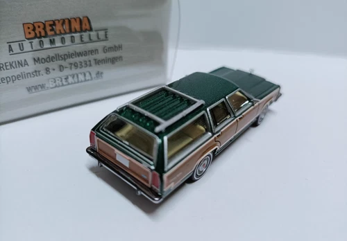 Brekina 1/87 Plastik Auto Modell Ford LTD Country Squire dunkelgrün - Bild 3 von 5