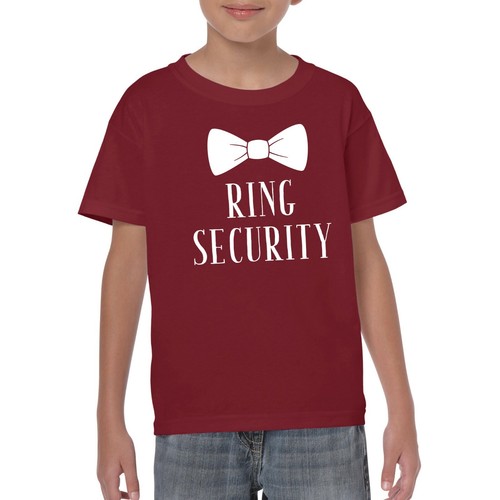 Ring Security - Wedding Ring Bearer Ceremony Reception Youth T Shirt - Picture 36 of 39