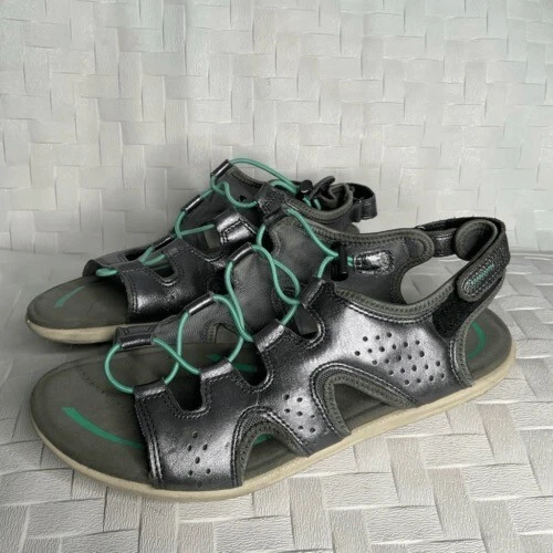 Sandali slip on gladiatore Ecco Bluma donna taglia 40 US9 5 peltro metallizzato toggle