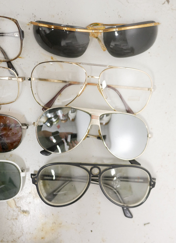 8 pairs of Vintage sunglasses Lot eyeglasses aviator style 1970s-1980s - Picture 3 of 5