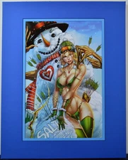 ROBYN HOOD Legend PRINT PROFESSIONALLY MATTED Jamie Tyndall