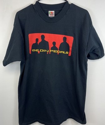 VTG 90s The Din Pedals Band Tee Tshirt Black Sz XL Epic Records Alternative Rock