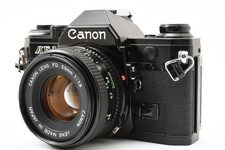  Exc4 Canon AE-1 SLR 35mm Film Camera Black w/NFD 50mm f/1.8 MF Lens From Japan