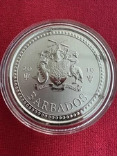 2019  BARBADOS Proof Silver ( .9999)  COIN $ 1 BU 1 Troy oz