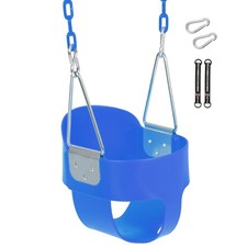 Toddler Swing Seat with Coated Chains, Heavy Duty Kids High Back Bucket Swing...