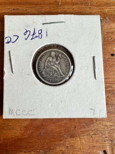 1876-CC Seated Liberty Dime  Carson City Very good to fine