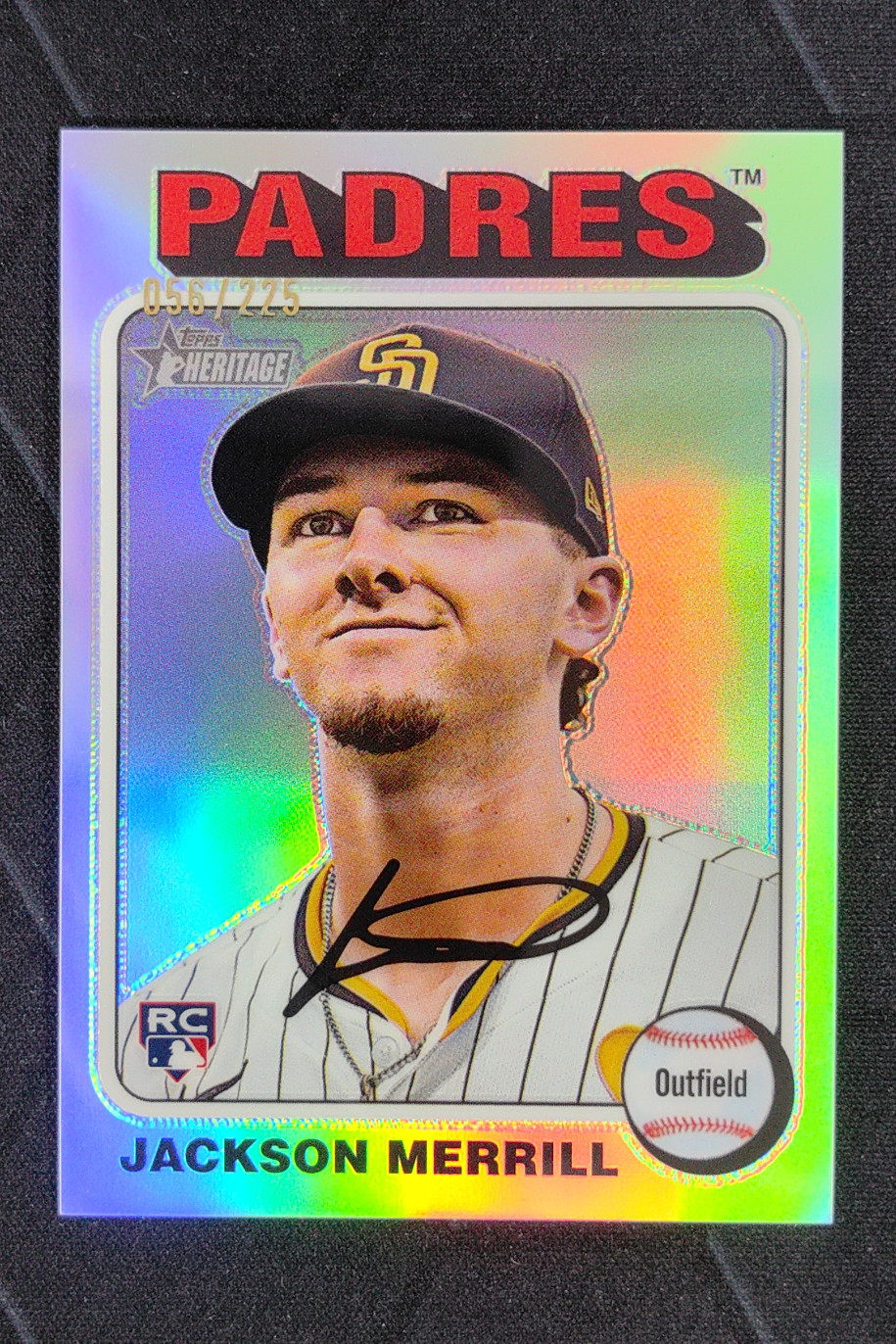 2024 Topps Heritage Jackson Merrill Chrome Refractor Rookie RC /225 #689