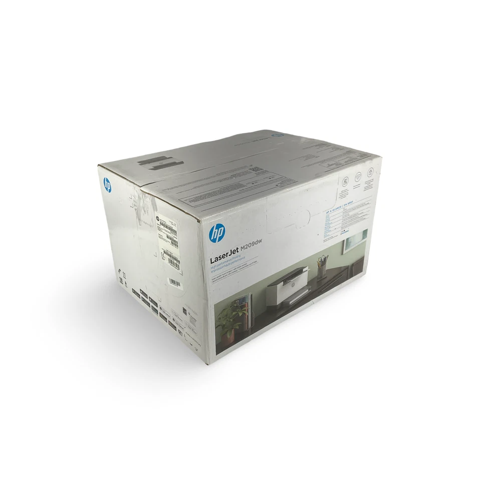 New HP LaserJet M209dw Laser Printer Black And White 6GW62F with Toner - Bild 2 von 4