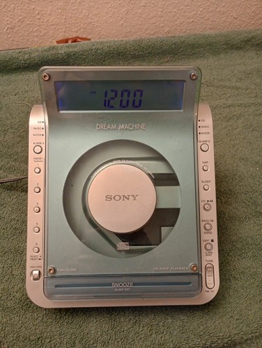 Sony Dream Machine Blue ICF-CD855V CD Player Alarm Clock Radio - Tested Working! - Picture 4 of 15