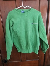 Champion Sweatshirt Mens Large Green Pullover Fleece Made in USA Vintage
