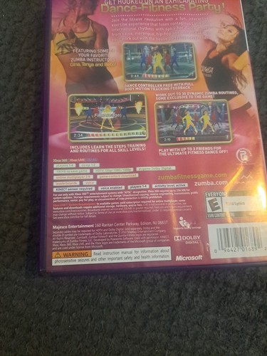 Zumba Fitness Join The Party Microsoft Xbox 360 Kinect 2010 Disc, Case, Manual - Picture 4 of 12