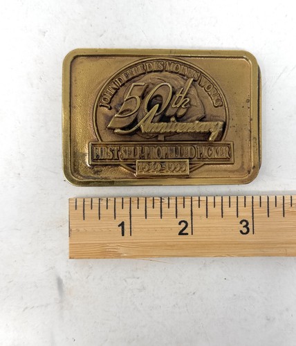 JOHN DEERE Belt Buckle 50th Anniversary Self-Propelled 1999 62 of 1000