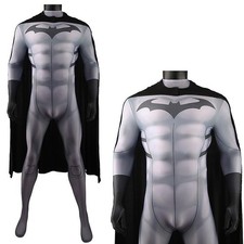 The Gray Batman Jumpsuit Superhero Cosplay Bodysuit Costume Halloween Adult Kids