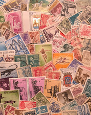 Lot of 100 Mixed Vintage Worldwide Stamps - 100 Off Paper - FREE SHIPPING 