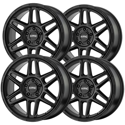 #ad #ad Set of 4 KMC KM716 Nomad 18x8 5x108 38mm Satin Black Wheels Rims 18quot; Inch $1328.00