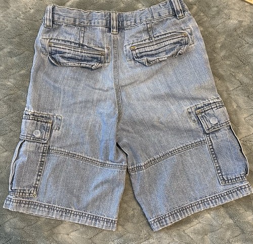 VTG Gap Boys Y2K Size 12 Cargo Denim Jean Shorts Jorts Z1007 - Picture 8 of 13