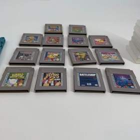 Nintendo Game Boy Color Teal Console Bundle with 13 Games and Cases