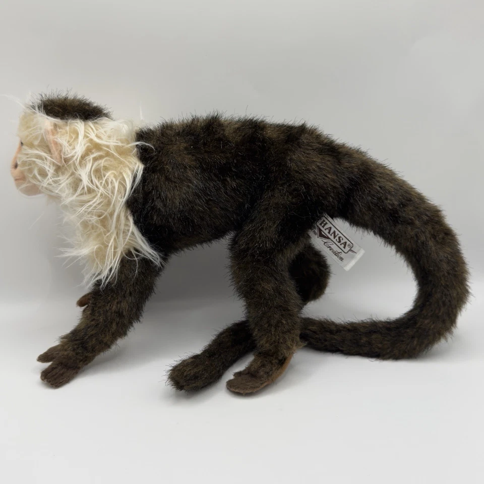 HANSA Handcrafted Capuchin Monkey Stuffed Animal Plush Toy Brown Standing 21 in - Image 3 of 4