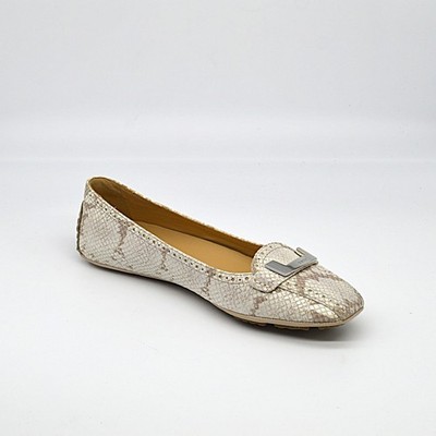 Geox D Dionisa Snakeskin Print Loafer Flats Women's, Size 10