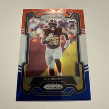 2023 Panini Prizm - Rookies K.J. Henry #400 Red White & Blue Prizm (RC)
