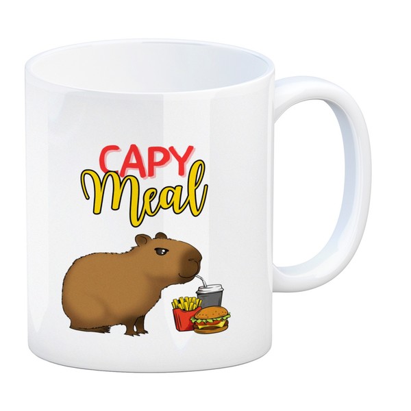Capy Meal Fast Food Kaffeebecher Mit Niedlichem Capybara-image