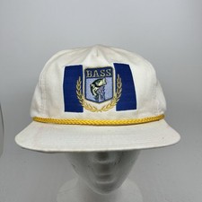 Vintage BASS Snapback with Rope Hat Bass Anglers Sportsmen Society Made In USA