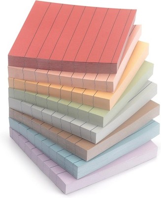 8 Pads Lined Stiy Notes Vinta Color in, Self-Sti Stiy Note Pads