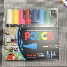 POSCA PC-5M Water-Based Markers Set 8 Colors 1.8-2.5mm Multicolor Solid