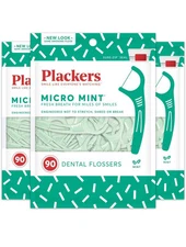 Plackers Micro Mint Freshens Breath, Dental Flossers Mint, 270 Count 