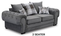 Graue Chesterfield Couch Polster MöBel Stoff Couchen Sofas Design Textil