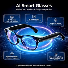8MP AI Smart Glasses, Ideal for Travel, Driving and All Kinds of Outdoor Sports