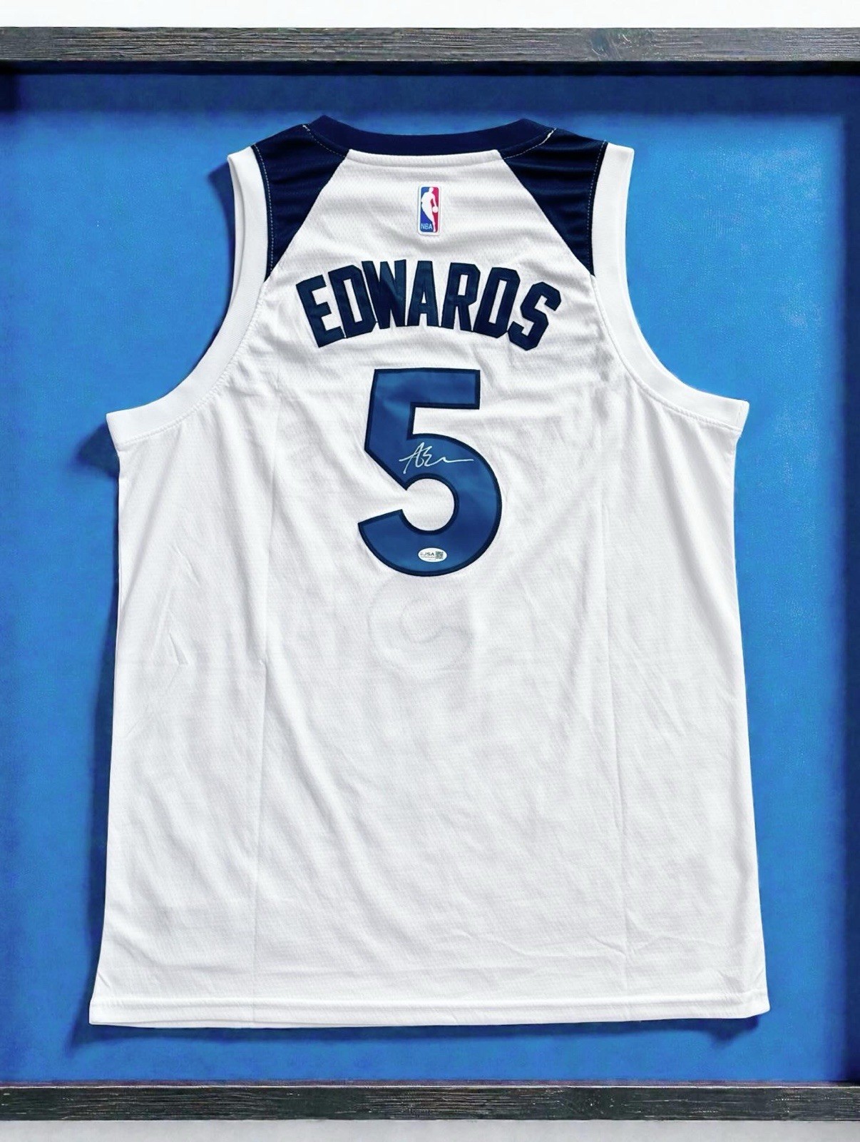 anthony edwards Autographed Signed Minnesota Timberwolves Jersey JSA COA Jersey 