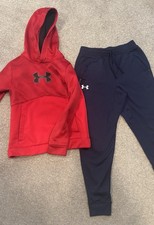 2pc Under Armour Logo Hooded Sweatshirt Joggers sz YM