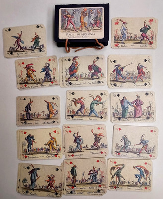 Rare  Arti Mestieri  Balli di Sfessania di Jacomo Callot Italian Cards / Carte
