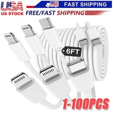 Fast Charger Cable Type USB C PD Cord to For iPhone 14 13 12 11 Pro Max XR lot