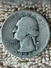 1948-S Washington Quarter Silver 25C Circulated Business Strike Uncertified (80)