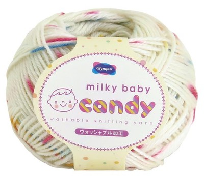 Olympus Thread Milky Baby Candy Yarn Gota Col.202 Cream Type 40g Approx. 112m