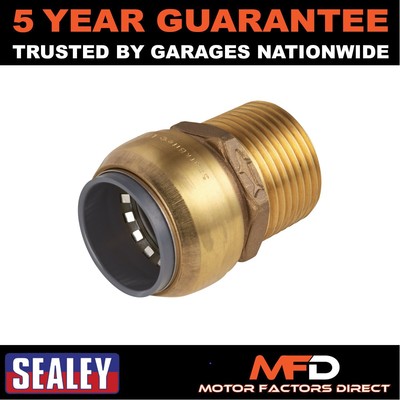 Sealey SharkBite �� Messing gerader Adapter 28 mm x 1''BSPT SBA28BSA