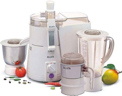 Sujata pp powermatic plus 900 Entsafter Mixer Mahlwerk (3 Gläser, weiß)