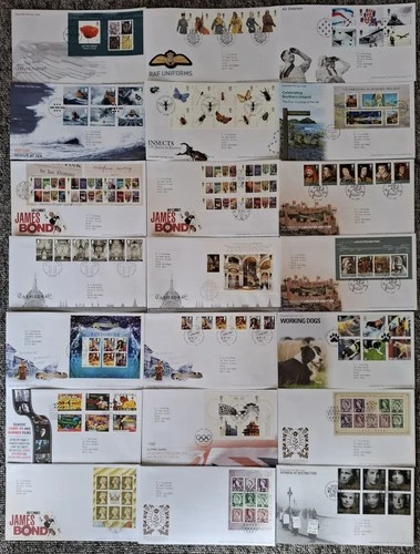 GB 2008 Commemoratives Christmas & Booklet Panels 21 x FDCs + Inserts Mint