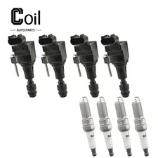 4pcs Ignition Coil and Spark Plug For LaCrosse Buick L4 2.4L 2010-2016 12578224