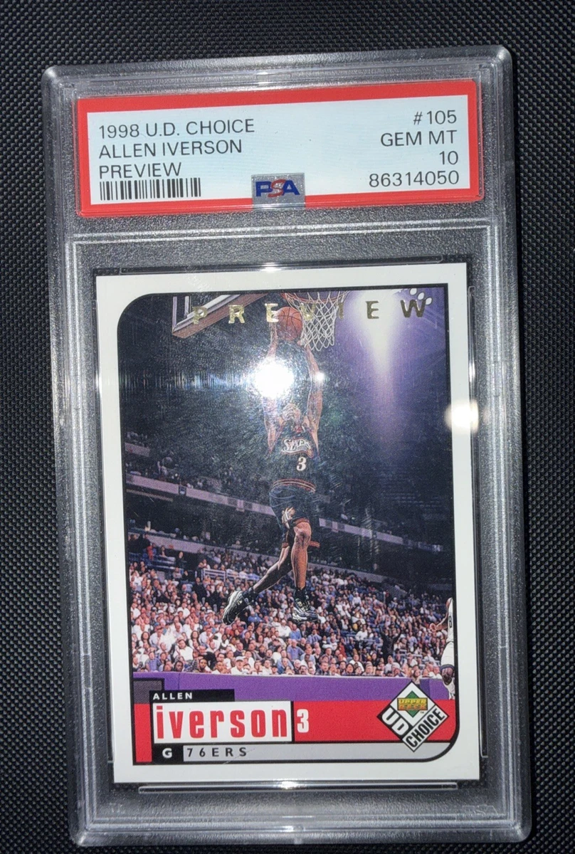 Allen Iverson 10 Graded Basketball Sports Trading Cards