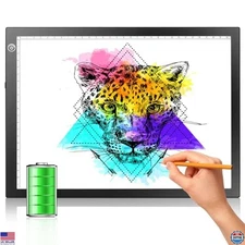 LitEnergy A4 Ultra-Thin Rechargeable LED Tracing Pad - USB Art Tool for Drawing