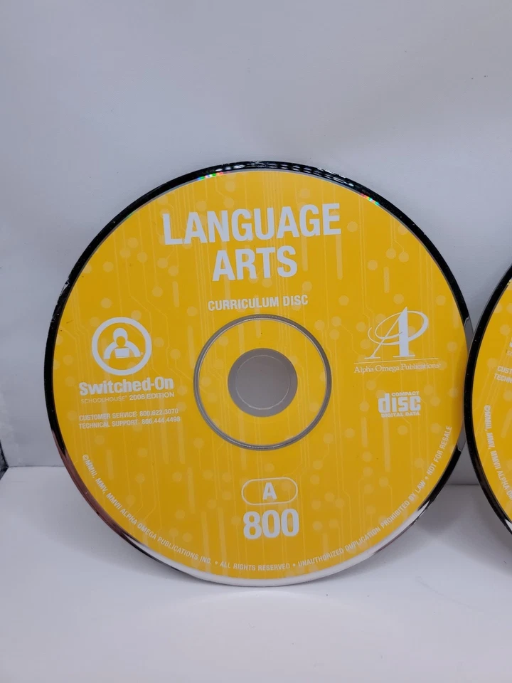 Switched on Schoolhouse Language Arts 8th Grade Curriculum Disc SOS Homeschool - Image 3 of 4