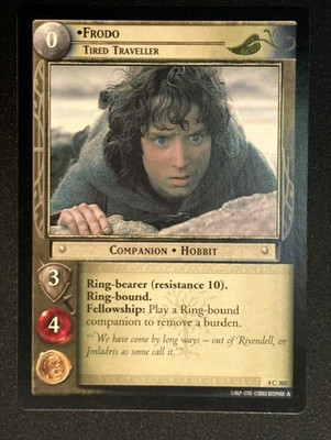 LOTR TCG Decipher Frodo, Tired Traveller The Two Towers 4C302 LP+