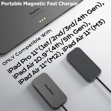 KUXIU Portable Magnetic Wireless Charger for iPad Pro 11'' Air 10.9 Air 11 M2 M3