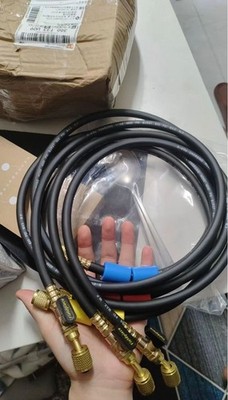 Fieldpiece HR3B Ball Valve Refrigerant Hose Set (3) with Color Tags - 1/4'' x 1/4