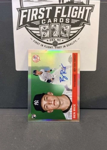 2025 Topps Chrome Platinum Refractor Auto Ben Rice /199 #CPA-BR RC Yankees